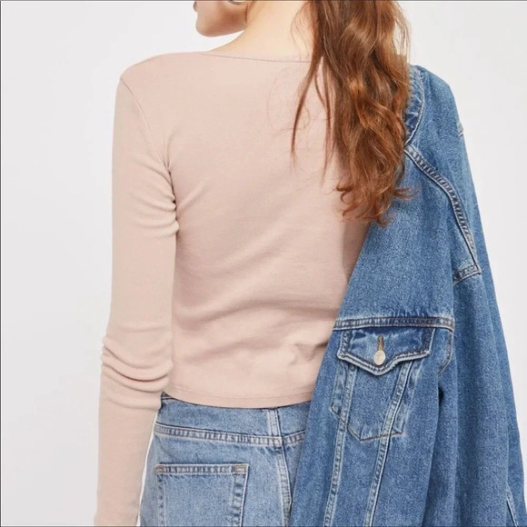 NWT Top Shop Cream Button Down Long Sleeve Top 10 - Picture 4 of 8